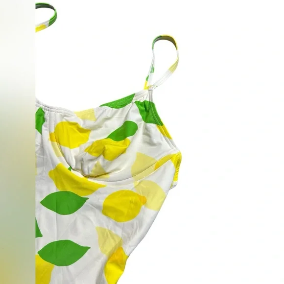KATE SPADE womens lemons one piece underwire swimsuit size XL NWT - Picture 4 of 8